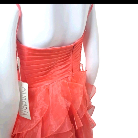 Cinderella Coral  Pink Formal Event Dress - Picture 5 of 9